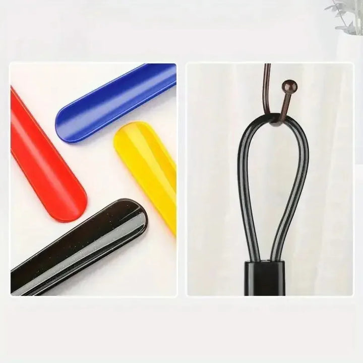 Extra long flexible plastic shoe horns do not require bending durable shoe spoons for pregnant women wearing shoe assistants