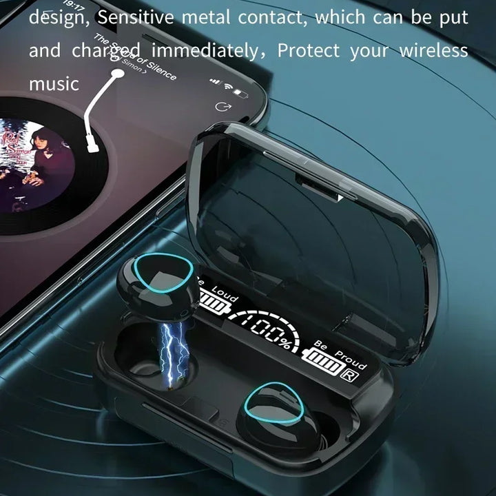M10 Wireless Headphone Bluetooth Earphones Waterproof Earpieces Sport Earbuds For Huawei Iphone OPPO Xiaomi TWS Music Headset