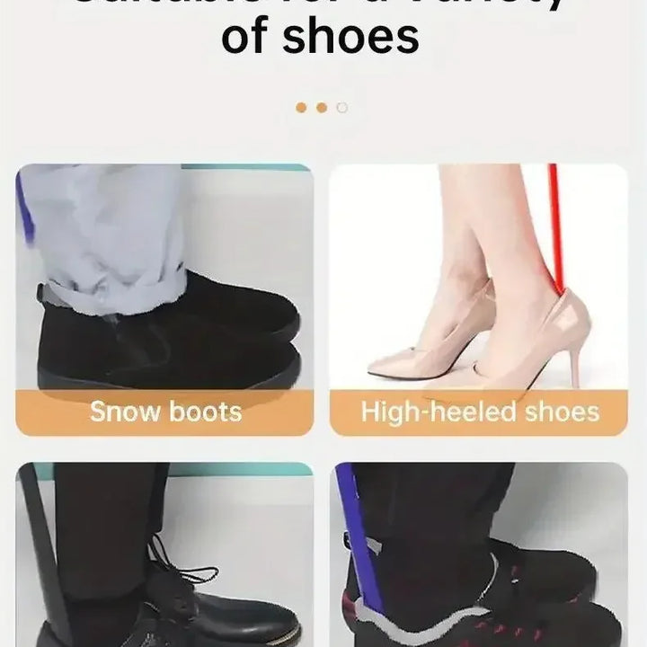 Extra long flexible plastic shoe horns do not require bending durable shoe spoons for pregnant women wearing shoe assistants