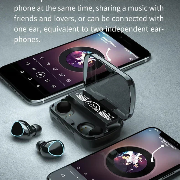 M10 Wireless Headphone Bluetooth Earphones Waterproof Earpieces Sport Earbuds For Huawei Iphone OPPO Xiaomi TWS Music Headset